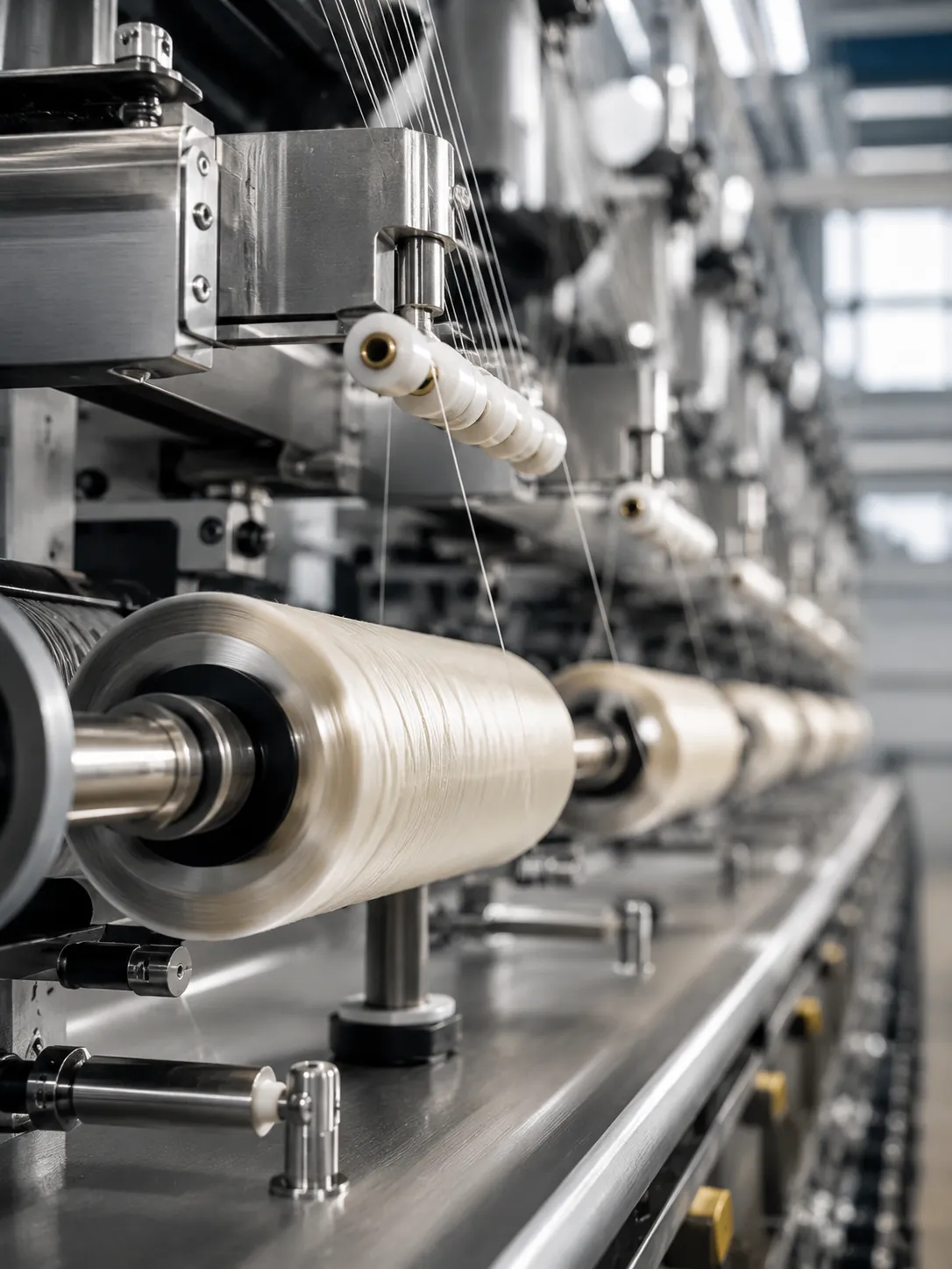 High-speed draw texturizing machine with yarn bobbins